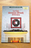 Log Cabin Christmas Wreath Wallhanging.